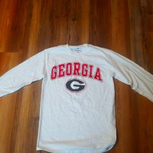 White Georgia Bulldogs long sleeve t-shirt